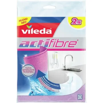 Vileda Actifibre 2шт тряпка для стекла без разводов