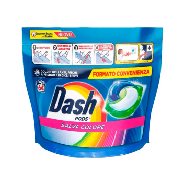 dash капсули 64шт для кольорових речей