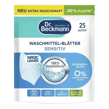 Cерветки для прання без барвників та консервантів Dr.BECKMANN sensetiv, 25 шт