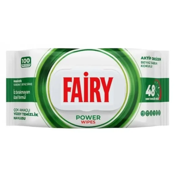 Вологі серветки для прибирання Fairy Power Wipes, 100 шт