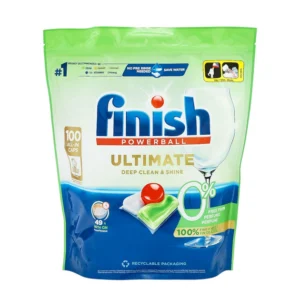 Finish Ultimate 0% — таблетки для посудомийної машини, 100 шт, еко-засіб без ароматизаторів