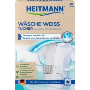 Відбілюючі серветки для прання білої білизни HEITMANN Ultra White