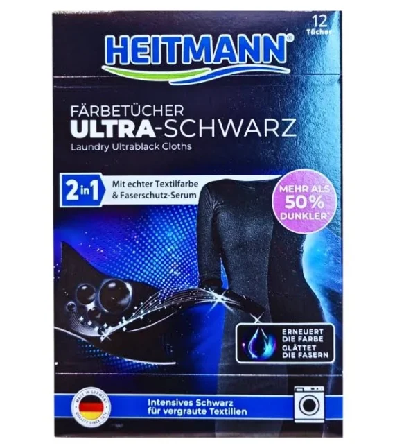 heitmann чорні серветки Серветки для відновлення чорного кольору HEITMANN Ultra Black