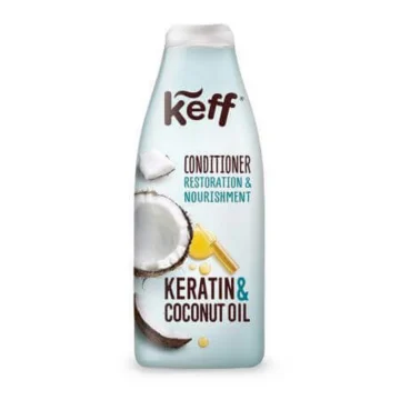Кондиціонер для відновлення та захисту, 500 мл, Кератин та кокосова олія, Keff