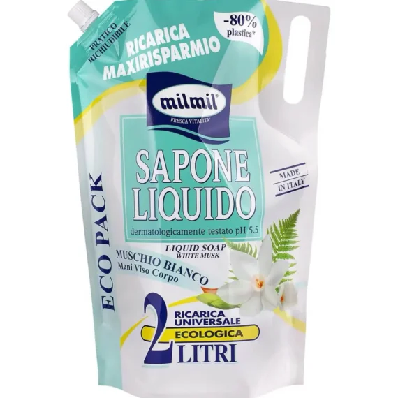 Рідке мило для рук MILMIL SAPONE Muschio Bianco 2l