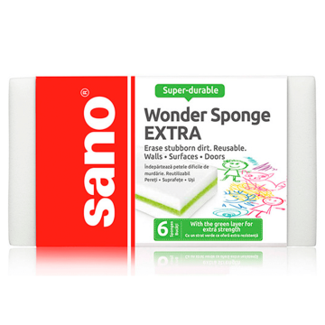 Sano Wonder Sponge Extra 6шт губка меломінова