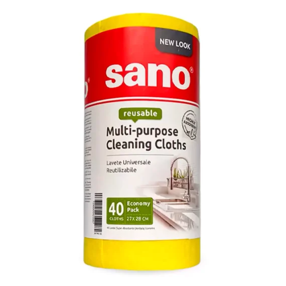 Універсальні-серветки-для-прибирання-Sano-Multi-purpose-cloth,-40-шт